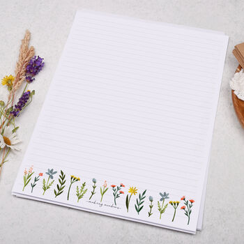 A4 Letter Writing Paper With Spring Ditsy Flowers, 3 of 4