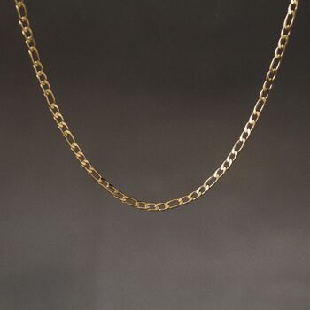 18 K Gold Plated Figaro Chain Necklace, 4 of 4