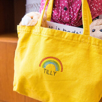 Personalised Children's Rainbow Tote Bag, 2 of 5