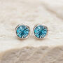 Sterling Silver March Aquamarine Birthstone Stud Earrings, thumbnail 8 of 9