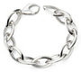 Silver Bracelet In Elegant Marquise Chain, thumbnail 1 of 2