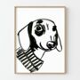 Dachschund Lover Monochrome Dog Print, thumbnail 7 of 8