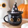 Groovy Witch Cat Lidded Mug, thumbnail 1 of 2