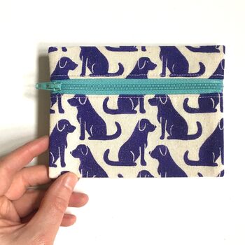 Dog Coin Purse. Cotton Pouch. Handmade, 4 of 5