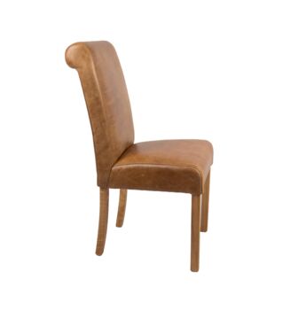 Leather And Tweed Country Baby Rollback Dining Chair, 3 of 4