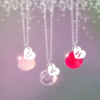 Personalised Heart Shaped Gemstone Drops, 2 of 2