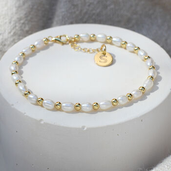 Personalised Freshwater Pearl Necklace And Bracelet Set, 4 of 10