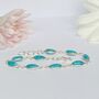 Solid Silver Bracelets With Natural Turquoise Gemstones, thumbnail 4 of 4