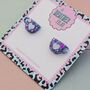 Purple Winter Mug Christmas Studs, thumbnail 4 of 5