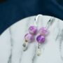 Two Pearl Colourful Marble Pearl Dangle Drop Earrings, thumbnail 9 of 10