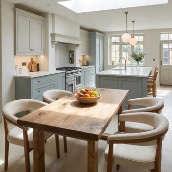 Trevon Solid Wood Dining Table With Wooden Square Legs, 9 of 10