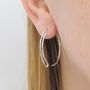 Geometric Sterling Silver Round Wire Hoop Earrings, thumbnail 5 of 6