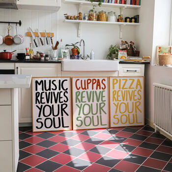 Cuppas Revive Your Soul Kitchen Wall Print, 6 of 9