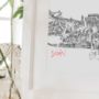 Brixton Town, London Framed Illustrated Map Print, thumbnail 2 of 2
