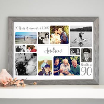 Personalised 90th Birthday Photo Collage, 8 of 12