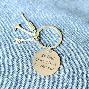 Dad Can Fix It Tool Keyring, 3 of 4