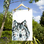 Inky Wolf Tea Towel, thumbnail 1 of 10