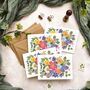 Whimsical Flower Garden A6 Folded Note Cards And Envelopes, thumbnail 2 of 5