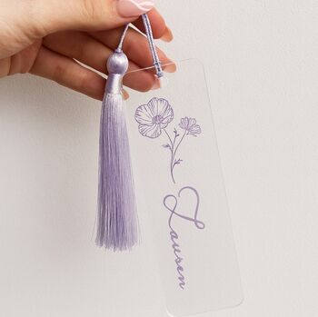 Personalised Custom Tassel Clear Acrylic Bookmark, 7 of 7