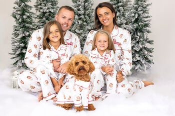 Boy's Personalised Christmas Santa Print Pyjamas, 11 of 12