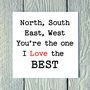 North South East West Greetings Card, thumbnail 1 of 2