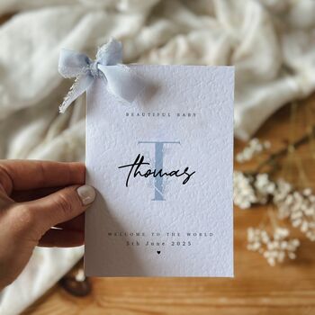 Personalised New Baby Card, New Baby Boy Card Gift, Cards For Newborns, 3 of 4