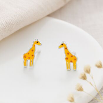 Sterling Silver Giraffe Stud Earrings – 10mm, 5 of 6
