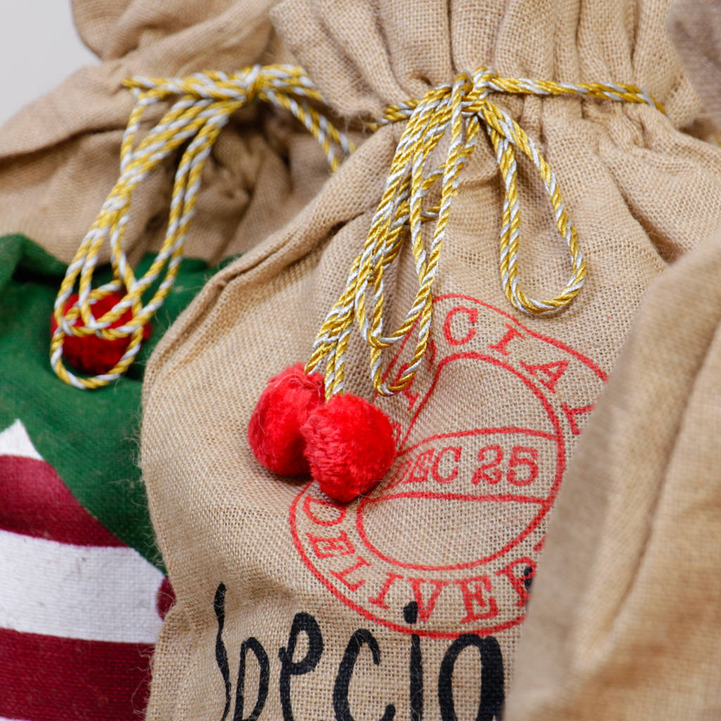 personalised four assorted novelty christmas sacks by dibor ...