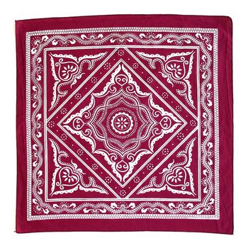 Wine Western Cotton Bandana, 3 of 5