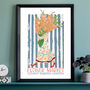 Personalised Flower Market Boho Summer Travel Print, thumbnail 1 of 7