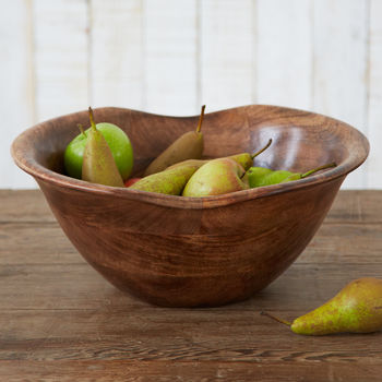 Natural Wooden Fruit Bowl, 3 of 4