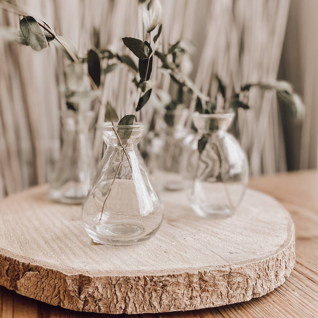 Dainty Clear Glass Bud Vases Set Of Four By The Wedding of my Dreams