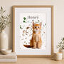 Personalised Pet Cat Portrait Print Gift, thumbnail 3 of 4