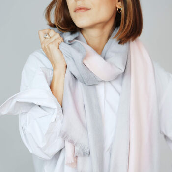 Personalised Cashmere Blend Ombre Scarf, 2 of 12