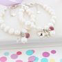 Pearl And Birthstone Christening Bracelet, thumbnail 4 of 12