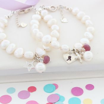 Pearl And Birthstone Christening Bracelet, 4 of 12