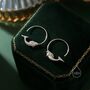 Mermaid Open Hoop Earrings In Sterling Silver, thumbnail 5 of 10