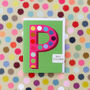 Mini P Alphabet Card, thumbnail 1 of 5