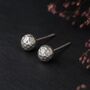 Sterling Silver Hammered Ball Stud Earrings, thumbnail 3 of 7