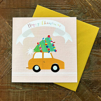 Christmas Tree Car Greetings Card, 4 of 5