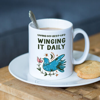 'Winging It Daily' Funny Mug, 3 of 3