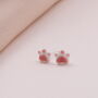Message Bottle 'Paw Some' Pinkie Paw Earrings, thumbnail 2 of 4