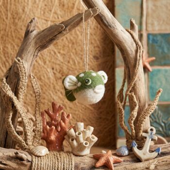 Handmade Felt Puffer Fish Decoration, 2 of 6