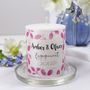 Engagement Personalised Patterned Candle, thumbnail 1 of 10