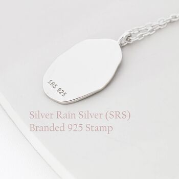 Sterling Silver Daisy Flower Oval Pendant Necklace, 6 of 12