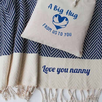 Cotton Throw Blanket, Christmas Sofa Throw Gift Set, 5 of 12
