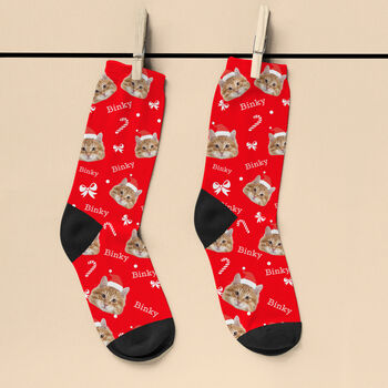 Personalised Christmas Pet Face Socks, 10 of 12