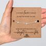 Loss Of Mom Gift With A Gold Plated Or Silver Plated Star Bracelet And Card, thumbnail 4 of 4