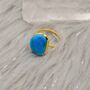 Gold Turquoise Ring, thumbnail 5 of 10