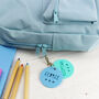 Personalised Round School Bag Tag, thumbnail 1 of 4